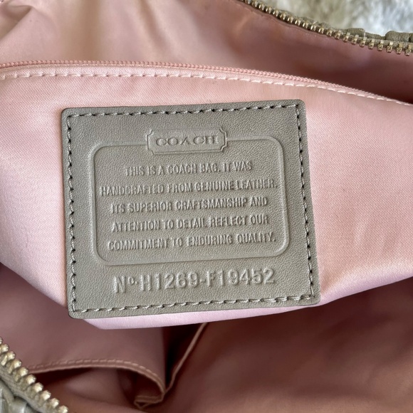 Coach Ashley Gathered Leather Satchel, Gray - Picture 2 of 7